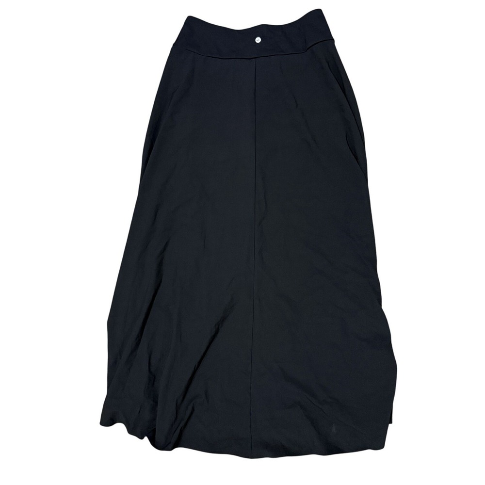 Halara Black Maxi Skirt + Built In Shorts High Waist Stretchy Flowy High Low M - Picture 6 of 7